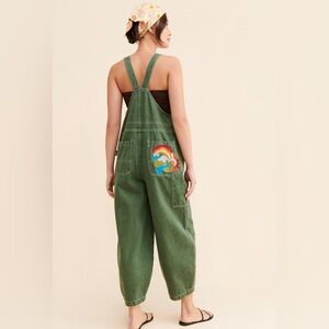 L.F. Markey Jesse Embroidered Overalls Barrel Leg